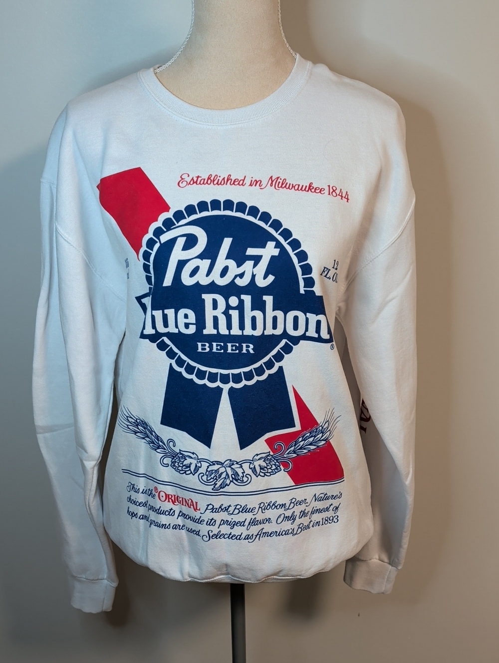 Pabst Blue Ribbon White Logo Sweatshirt